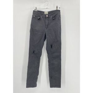 Acne‎ Studios Pin Black Jeans Sz 27 /32 Distressed Skinny High Waist Denim